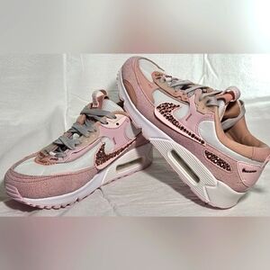 🌟Custom Bling Nike Air Max 90 Sneakers Shoes with Rhinestone Crystals Size 7🌟